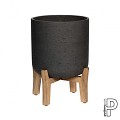Pottery Pots plantenbak Charlie Feet Low Black Washed