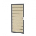 Aluminium deur met houtmotief, 90x183 cm. eiken. ~