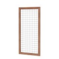Hardhouten betonijzertrellis met maas 7,5x7,5 cm. in raamwerk 4,5x7,0 cm. 90x180 cm. ~