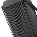 Liv Aluminium Chair Rope. Swiss Fabrics all weather kussens Weersbestendig Olefin rope in rug / arm Charcoal  (58x61x81 cm) ~