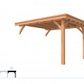 Buitenverblijf plat dak Excellent Modulair, douglas, rechterdeel L/A, 193x307 cm, onbehandeld ~