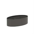 Ellipsvormige aluminium plantenbak