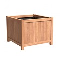 Bankirai hardhouten bloembak met pootjes (LxBxH) 120x120x95 cm. (2 cm.) ~