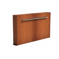 CorTen vrijstaande vijvermuur (LxBxH) 200x25x120 cm. (2 mm.) ~