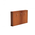 CorTen vrijstaande vijvermuur (LxBxH) 150x25x100 cm. (2 mm.) ~