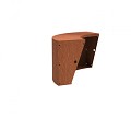CorTen keerwand 60 cm. buitenbocht taps 100-40 cm. (3 mm.) ~