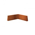 CorTen keerwand 40 cm. binnenhoek 100 cm. (3 mm.) ~