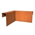 Corten overzetprofiel ongelijkzijdig 30/30x15x5,4 cm. (2 mm.) binnenhoek ~