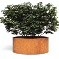Ronde CorTen plantenbak