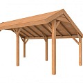 Douglasvision kapschuur Comfort 500x250 cm. kleurloos geïmpregneerd. ~