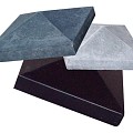 Paalmuts grijs beton 50x40 cm. Keuze: vlak of met punt ~