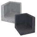 L-hoekelement D grijs ongewapend (HxBxV) 120x50x50 cm. ~
