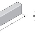 Opsluitband met schuine zijde grijs 100x30x15 cm. 2/2 type Ic2 ~
