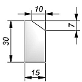 Opsluitband met schuine zijde grijs 100x30x15 cm. 7/10 ~