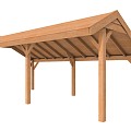 Douglasvision kapschuur Comfort 600x250 cm. onbehandeld. ~