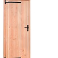 Douglas enkele dichte deur met zwart beslag inclusief kozijn, rechtsdraaiend, 90x201 cm, onbehandeld ~