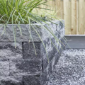Roccia Strak stapelblok 30x12x12 cm grijs/zwart (uitlopend) ~
