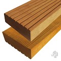 Bangkirai decking 45x145x2750mm groef/ribbel ~