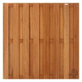 Keruing tuinscherm recht 15L 13mm 39x1800x1800mm V-groef / RVS bc ~