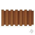 WPC-bruin FSC tuinscherm "Design" recht 14L 13mm met alu liggers 39x1800x930mm bc ~