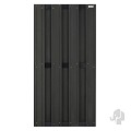 WPC-antraciet FSC tuinscherm "Design" recht 7L 13mm met alu-antra liggers 39x900x1800mm bc ~