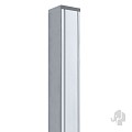 Aluminium paal met kap 68x68x2720mm met houten kern 2700mm bc ~