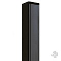 Aluminium paal met kap 88x88x1860mm met houten kern 1840mm [antraciet gepoedercoat] bc ~
