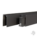 Aluminium onder-en bovenregel "Mix&Match"verticaal 25x50x1800mm [antraciet gepoedercoat] 3st/set bc ~