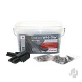 Polymer-antraciet clips (tbv WPC) 100 stuks in emmer bc ~