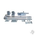 Beslagset "Luxe" (tbv tuinpoort golf 1000x700/900) [verzinkt] bc ~