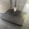 Parasolvoet 90 kg verrijdbare parasolvoetvoor zweefparasols Zwart gepolijst graniet (80x80x5 cm) ~