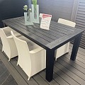 Life Outdoor - Tafel Ilana Teak 180x100 Black Aktie OP=OP