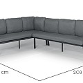 Liv Lounge Dining Set Left Charcoal ~