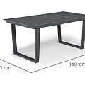 Liv Lounge Dining Table Charcoal Trespa ~