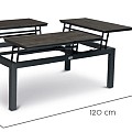 Flip-Up Coffee Table 3 in hoogte verstelbare Tableau's Trespa blad Alu / Trespa (120x79x42 cm) ~
