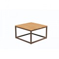 Rio Square Coffee Table L Solid Teak (FSC) blad Charcoal / Teak (80x80x40 cm) ~