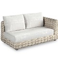 Wakkanda Lounge 2-Seater Left  robuuste 20 mm PE draad. Swiss Fabrics all weather kussens Kubo (173x100x69 cm) ~