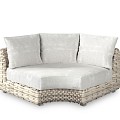 Wakkanda Lounge Big - Corner robuuste 20 mm PE draad. Swiss Fabrics all weather kussens Kubo (102x102x85 cm) ~