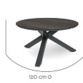 Orbital Dining Table 120 Ø cm Trespa Charcoal ~