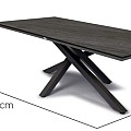 Omnigo Dining Table 220x100x75 cm Charcoal ~