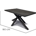 Orion Dining Table 180x100x75 cm Trespa Charcoal ~