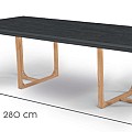 Table incl Top Nida 280 Dekton-TEAK  Bromo Nida / Bromo (280x100 cm) ~