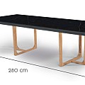 Table incl Top Nida 280 Dekton-TEAK  Kelya Nida / kelya (280x100 cm) ~