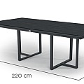 Table incl Top Nida 220 Dekton Bromo Nida / Bromo (220x100 cm) ~