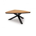 Oden Dining Table Solid Teak (FSC) Tafelblad Charcoal / Teak (165x165x75 cm) ~