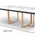 Table incl Top Nida 220 Dekton- TEAK Entzo Nida Entzo (220x100 cm) ~