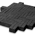 Waalformaat met facet antraciet 20x5x7 cm. ~