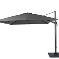 Banús zweefparasol exclusief (kruis)voet. dubbele knikfunctie Donkergrijs  (300x300 cm) ~