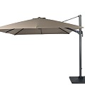 Banús zweefparasol exclusief (kruis)voet.  dubbele knikfunctie Taupe (300x300 cm) ~