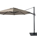 Banús zweefparasol exclusief (kruis)voet.  dubbele knikfunctie Taupe (350 cmØ) ~